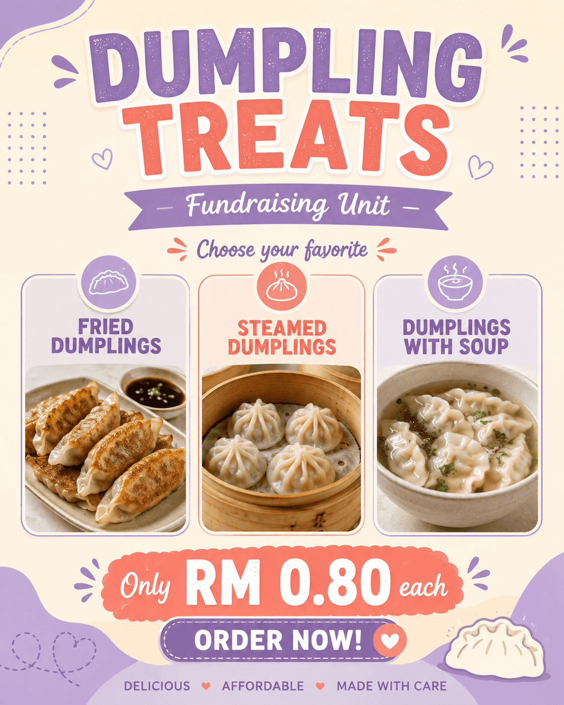 Dumpling Treats Fundraising Activity