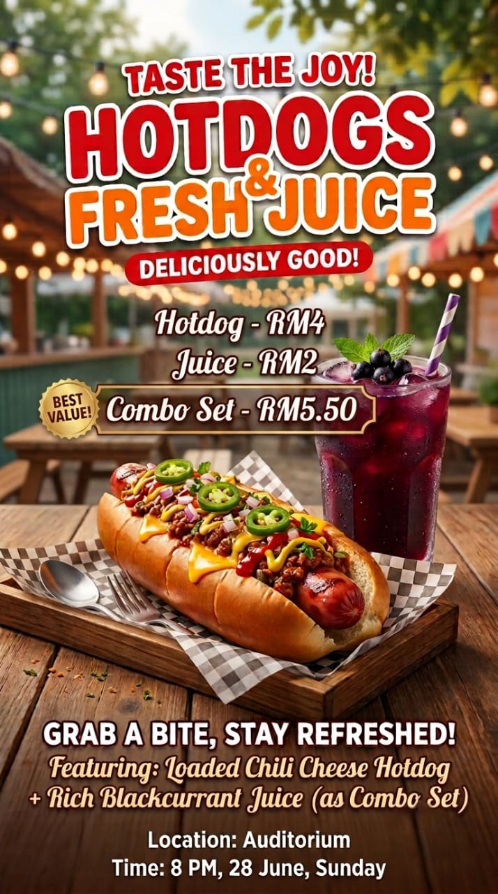 Hotdogs & Fresh Juice Fundraising Activity