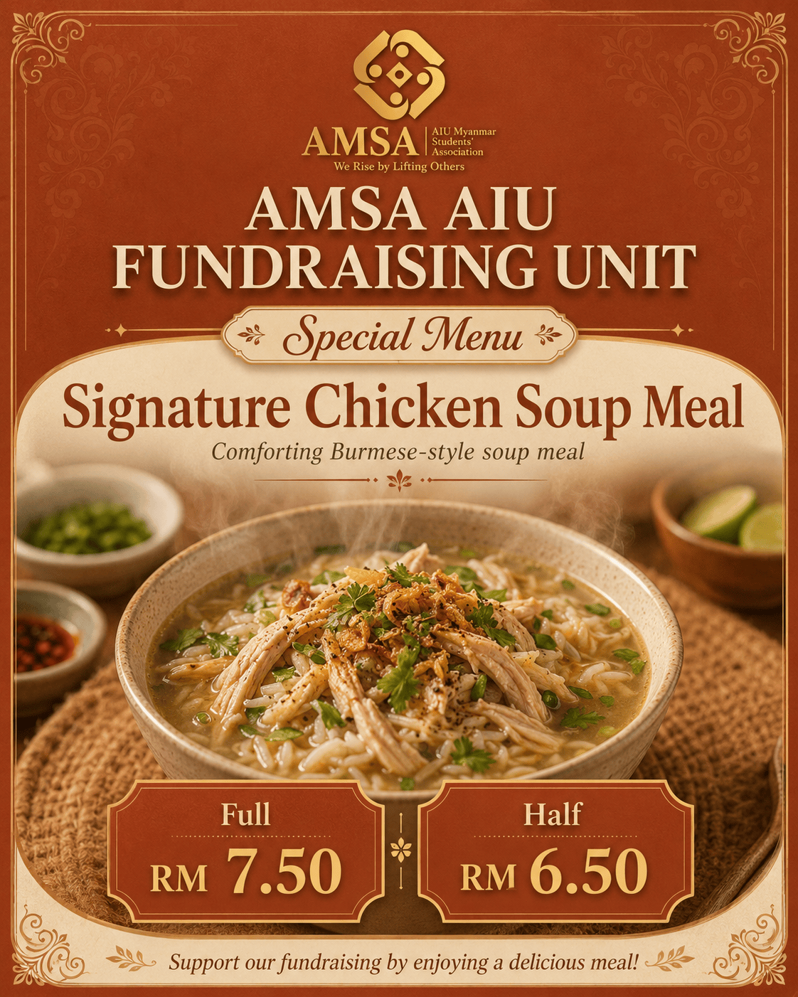 Signature Chicken Soup Meal Fundraising Activity