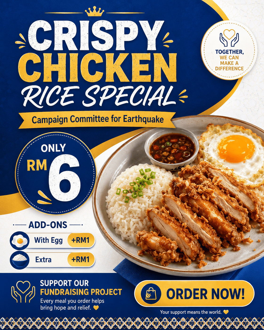 Crispy Chicken Rice Fundraiser